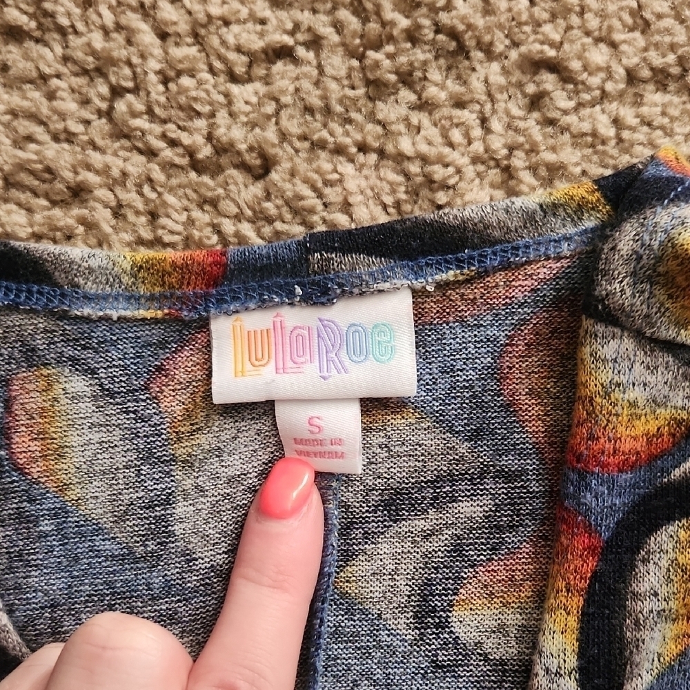 LuLaRoe Multicolor Patterned Cardigan - Picture 2 of 5
